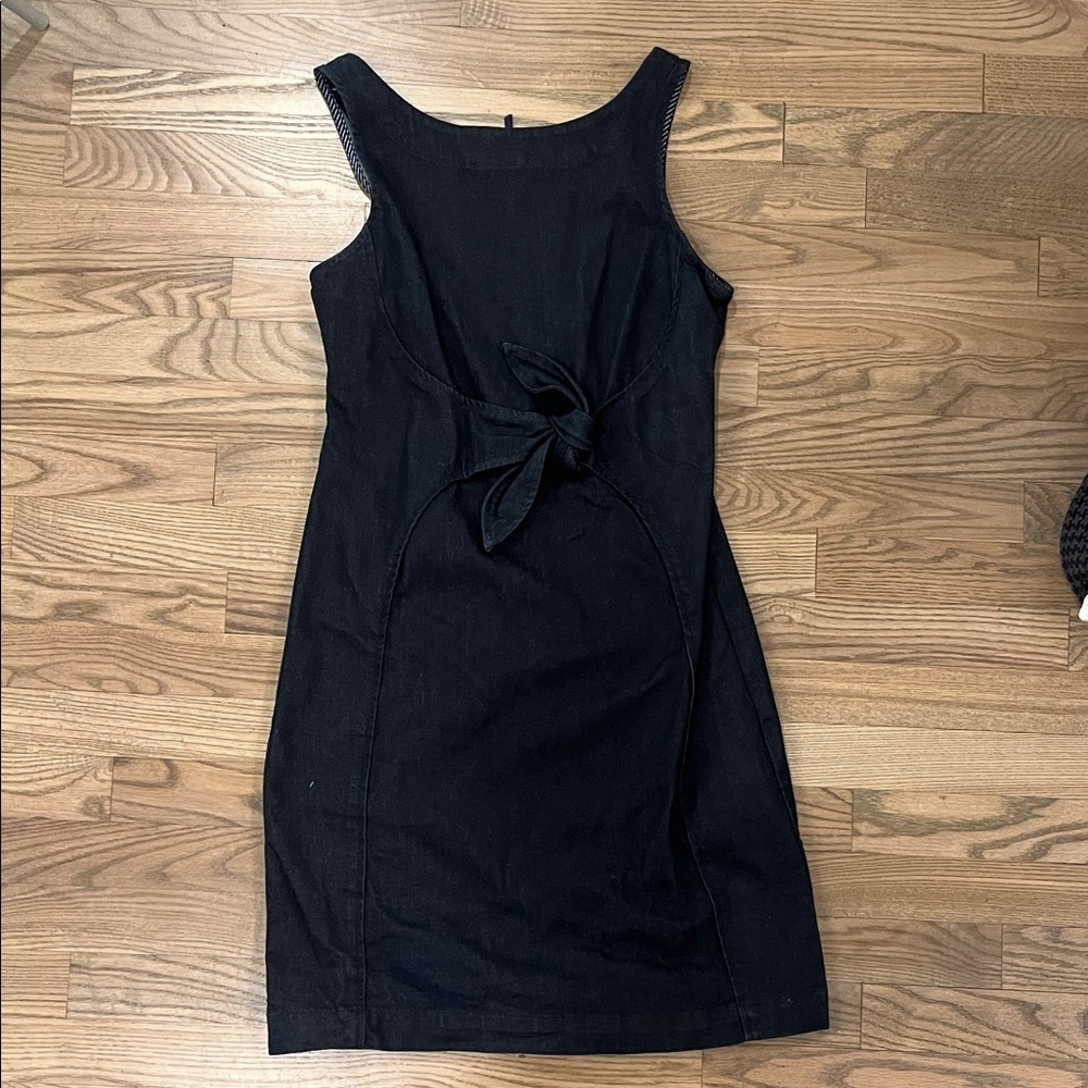 Sleeveless dark denim Tie-Front Women’s Dress